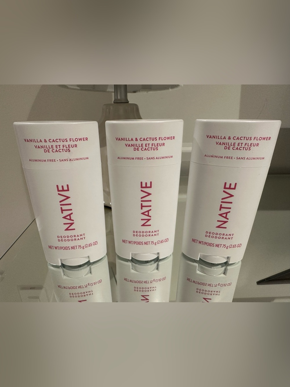 NWT Native Vanilla & Cactus Flower Deodorant - Set Of Three